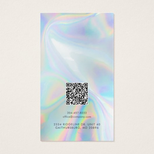 Ajouter Logo Code QR - Carte d'affichage Holograph (Dos)