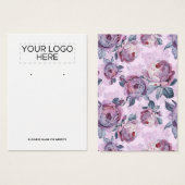 Ajouter Logo Fleurs aquarelles Earrage Carte d'aff (Devant & derrière)