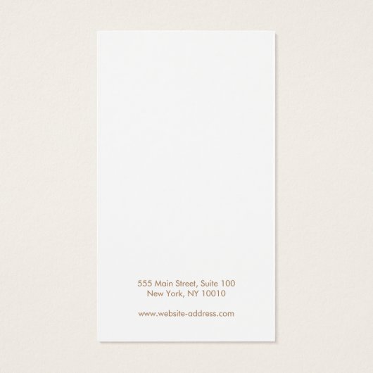 Ajouter Logo Gold Bordure Collier Display Card (Dos)