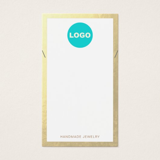 Ajouter Logo Gold Bordure Collier Display Card (Devant)
