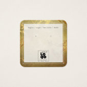 Ajouter Logo Gold Metallic Marble Earring Carte d' (Devant)