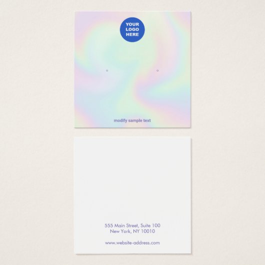 Ajouter Logo Holographique Stud Écouter carte d'af (Devant & derrière)