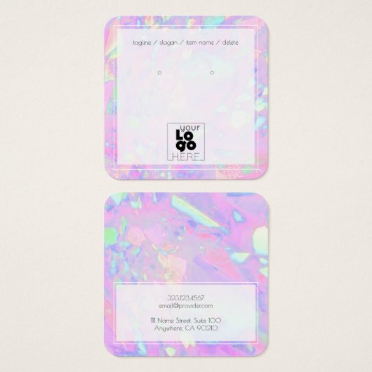 Ajouter Logo Iridescente Opal Marble Elevage Displ (Devant & derrière)
