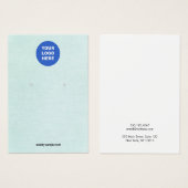 Ajouter Logo Linge Turquoise Carte d'affichage (Devant & derrière)