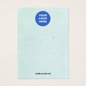 Ajouter Logo Linge Turquoise Carte d'affichage (Devant)