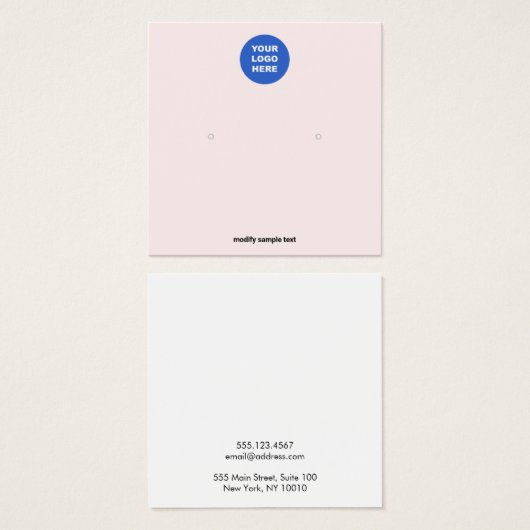 Ajouter Logo Rose Stud Écouteur Carte d'affichage (Devant & derrière)