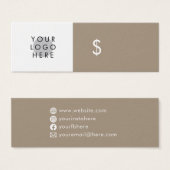 Ajouter Logo Tan Beige Grey Social Media Prix Bali (Devant & derrière)