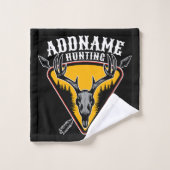 AJOUTER NOM Hunter Elk Crâne Gros Antlers Chasse a (Gant de toilette)