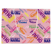 Ajouter Nom, Joyeux Anniversaire Grand Cadeau Sac (Dos)