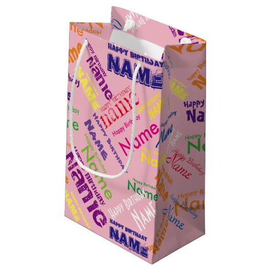Ajouter Nom, Joyeux Anniversaire Petit Cadeau Sac (Dos Angle)