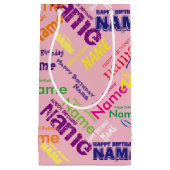 Ajouter Nom, Joyeux Anniversaire Petit Cadeau Sac (Devant)