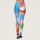 Ajouter Nom Leggings Aqua Rose Starburst Holograph (Dos)