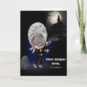 Ajouter Photo Carte Caricature Zombie, personnalis