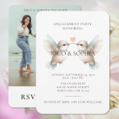 Ajouter Photo Cute Engagement Party Invitation