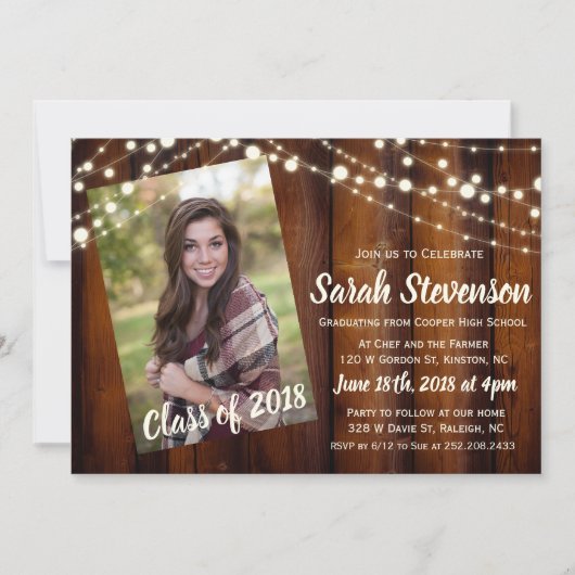 AJOUTER PHOTO - Faire-part de diplôme (Devant)