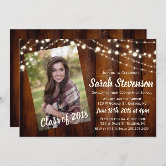 AJOUTER PHOTO - Faire-part de diplôme (Devant / Derrière)