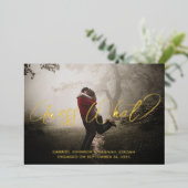 Ajouter Photo Foil Engagement Party Invitation (Debout devant)