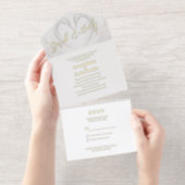 Ajouter Photo Foil Mariage All in One Invitation (Détachable)