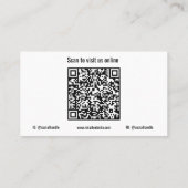 Ajouter Photo Horse équestre QR Code Cartes de vis (Dos)