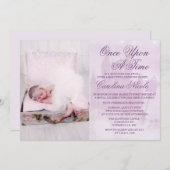 AJOUTER PHOTO - Invitation d'anniversaire de châte (Devant / Derrière)