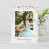 AJOUTER PHOTO - Invitation Moderne de Quinceanera (Debout devant)