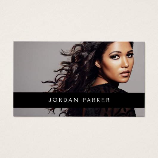 Ajouter photo modèle mode tendance carte de visite (Devant)