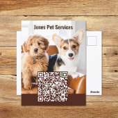 Ajouter Photo Pet QR Code Affaires Carte postale