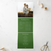 Ajouter Photo Romantique Green Wedding Programme (Intérieur)