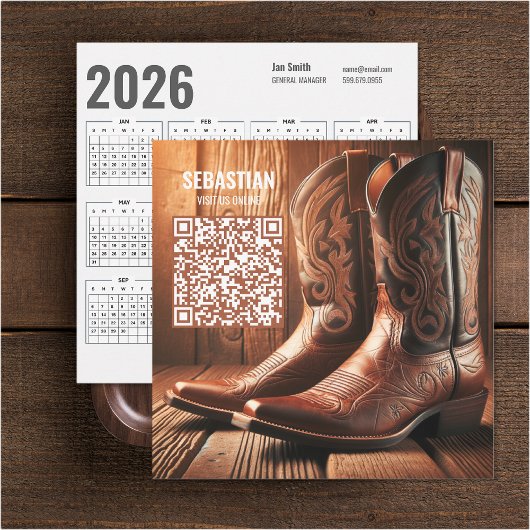 Ajouter Photo Western 2026 Calendrier Carte de vis