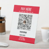Ajouter QR Code Venmo Payer ici Panneau Pedestal r (In SItu)