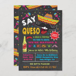 Ajouter Queso Invitation de fête mexicaine Fiesta 