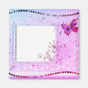 Ajouter un aimant de texte rose et violet