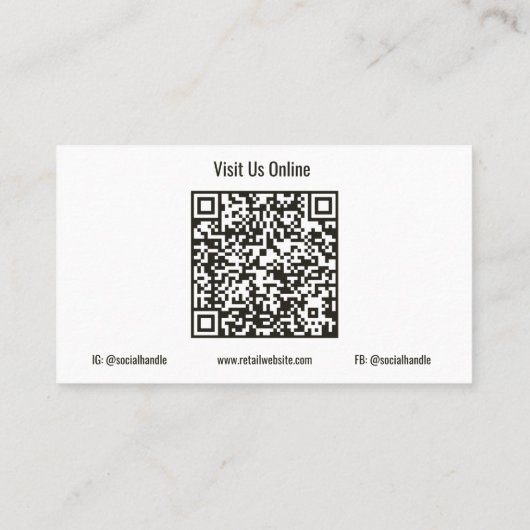 Ajouter un Carte de visite de code QR équine de ch (Dos)