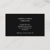 Ajouter un Carte de visite de logo noir de code QR (Dos)