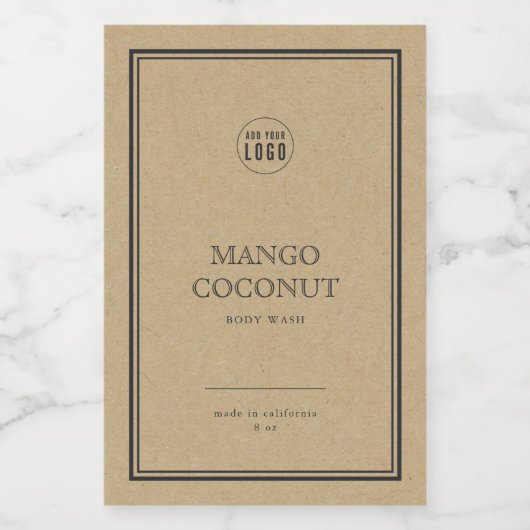 Ajouter un logo Bordure gris classique Étiquette p (Étiquettes simples)