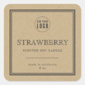 Ajouter un logo Bordure gris classique Étiquette p (Devant)