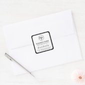 Ajouter un logo Bordure noire Étiquette de bougie  (Enveloppe)