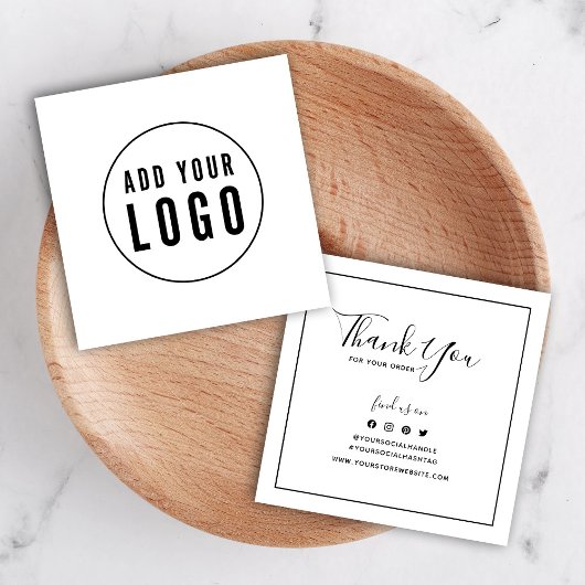 Ajouter un logo Bordure noire Merci social Inserti