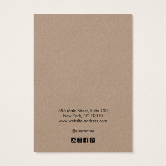 Ajouter un logo Brown Kraft Bordure Écran à cheveu (Dos)