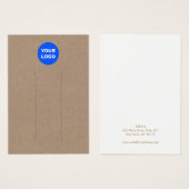 Ajouter un logo Brown Kraft Leather Hair Clip Disp (Devant & derrière)