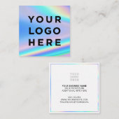 Ajouter un logo Carré holographique Cartes de visi (Devant / Derrière)