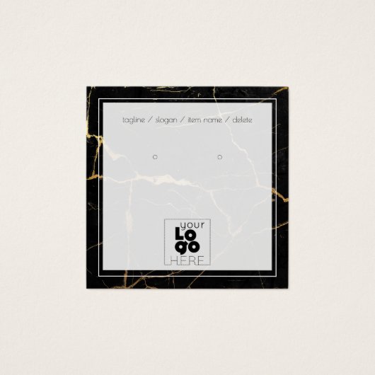 Ajouter Un Logo Carte D'Affichage En Marbre Noir O (Devant)