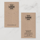 Ajouter un logo | Carte d'affichage Rustique Kraft (Devant / Derrière)