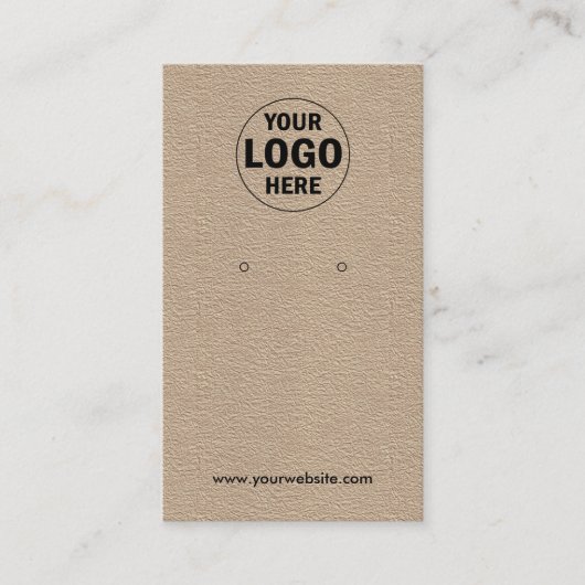 Ajouter un logo | Carte d'affichage Rustique Kraft (Devant)