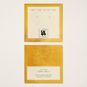 Ajouter Un Logo Gold Faux Metallic Earring Carte D (Devant & derrière)