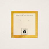 Ajouter Un Logo Gold Faux Metallic Earring Carte D (Devant)