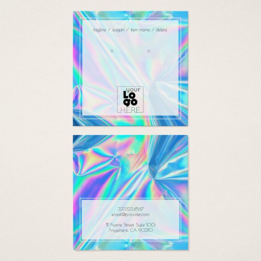 Ajouter Un Logo Holographique Iridescente Écran D' (Devant & derrière)