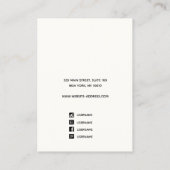 Ajouter un logo noir blanc Carte de visite d'affic (Dos)