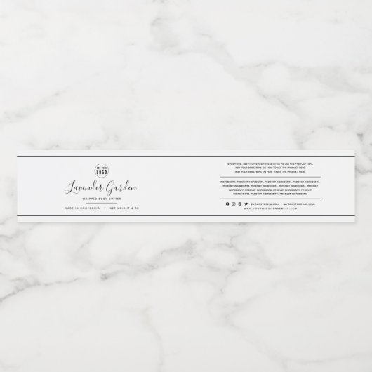 Ajouter un logo noir Étiquette de produit (Étiquettes simples)