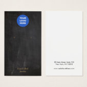 Ajouter un logo noir tableau noir carte d'affichag (Devant & derrière)